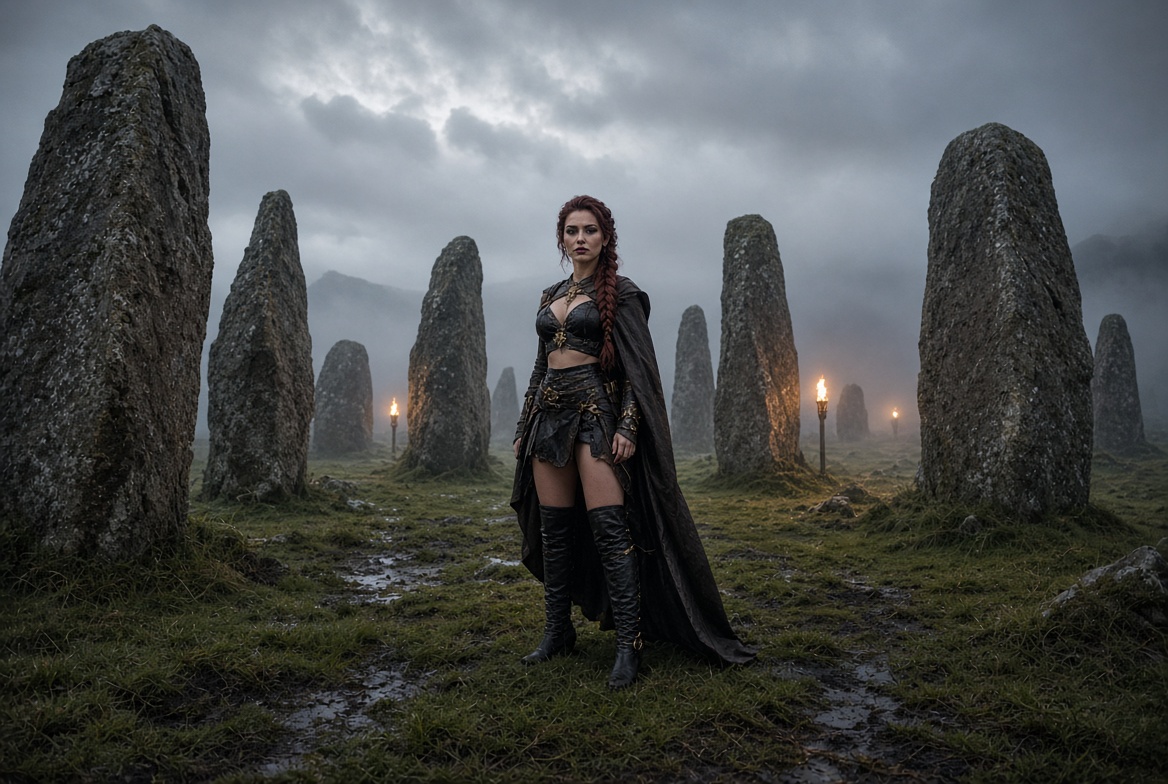 Aoife Kane at the sacred well